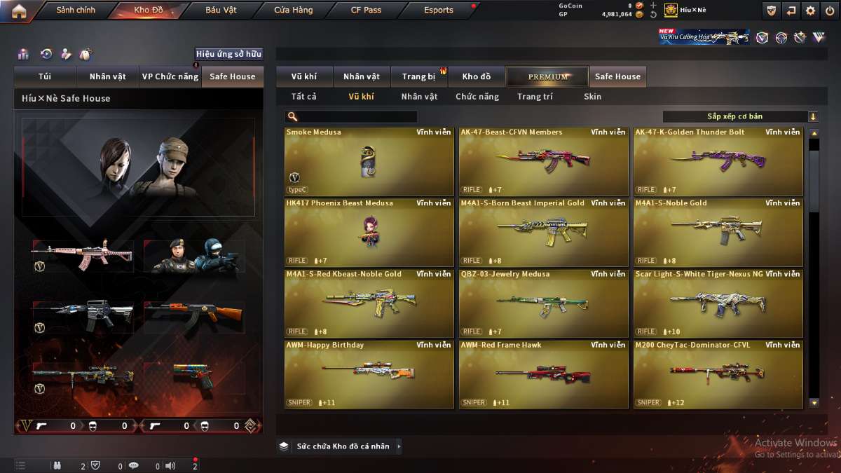 shop acc cf uy tin gia re